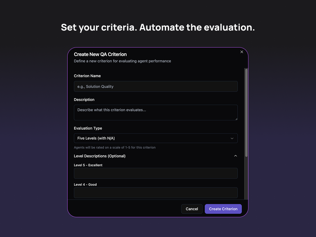 AI Quality Assurance by Pluno dashboard view — Reporting and Analytics app on the Zendesk Marketplace